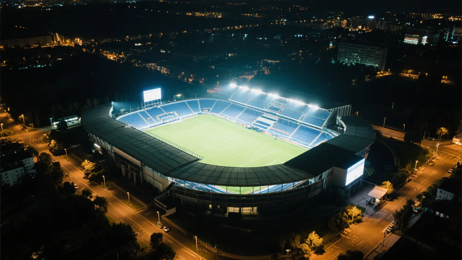 体育场夜景高清背景